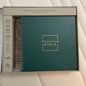 Illustrating Bible with Gold Accents